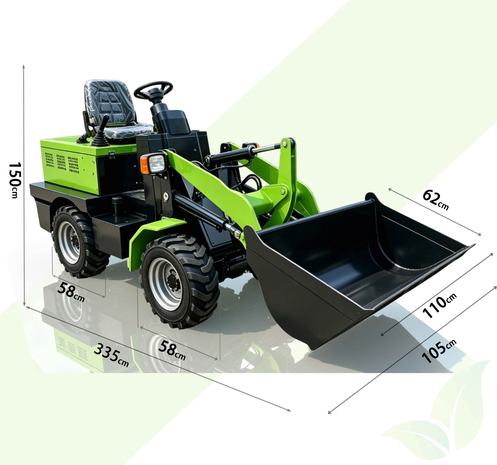 XHDL50A微型锂电装载机产品参数